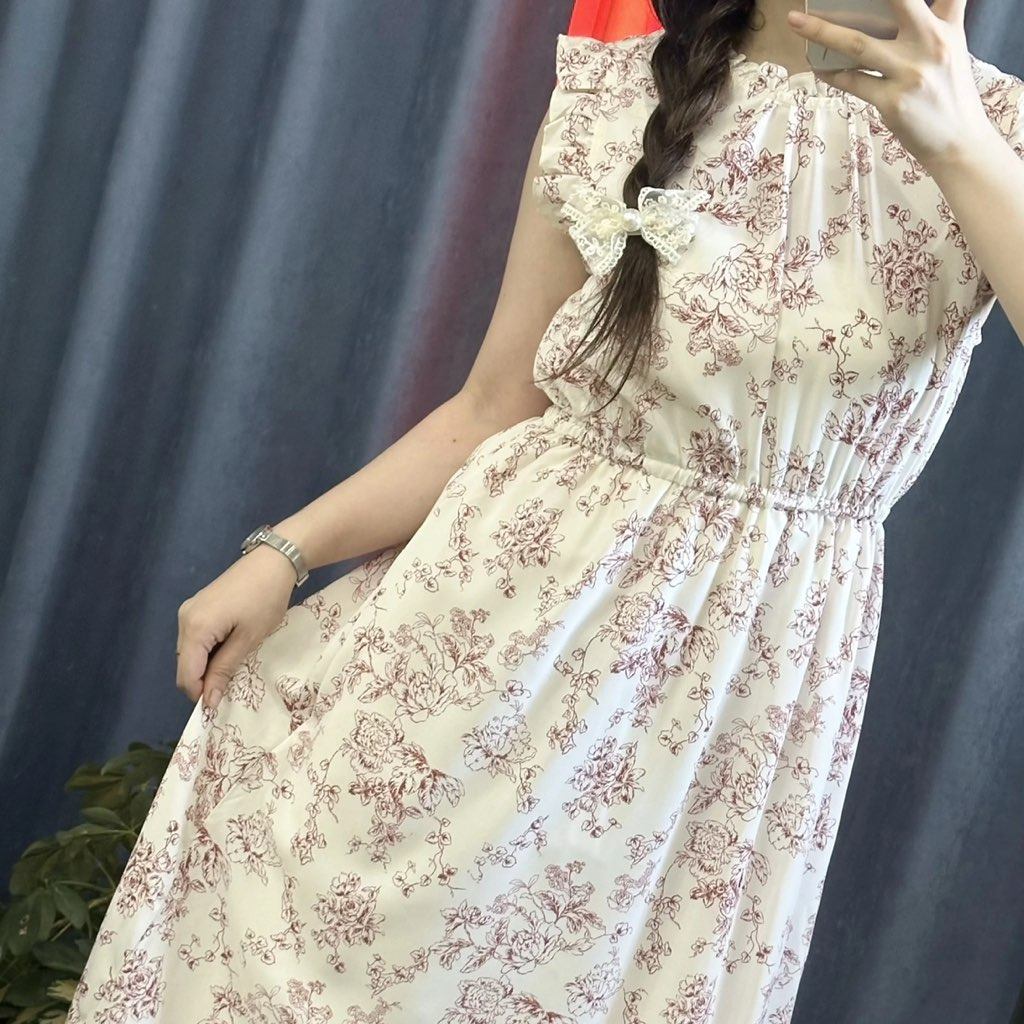 334，粉色 G L夏季 碎花连衣裙，甜美印花松紧腰，S码,女装/女士精品,连衣裙,淘宝优惠券,粉丝福利购,淘宝优惠卷