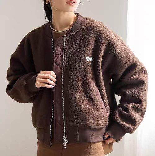 cone，新款小狐狸L码加厚棒球服呢子外套