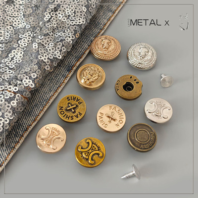 双C工字扣金属牛仔扣摇头扣