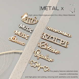 字母镶钻金属纽扣手缝衣领毛衣西装 衣标饰品头饰配件高品质标牌扣