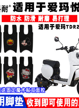 适用于爱玛悦酷电动车脚垫 TDR2095Z丝圈脚踏垫防水防滑耐磨脚垫