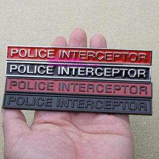 适用于福特探险者POLICE INTERCEPTOR改装车标警察拦截者巡礼装饰