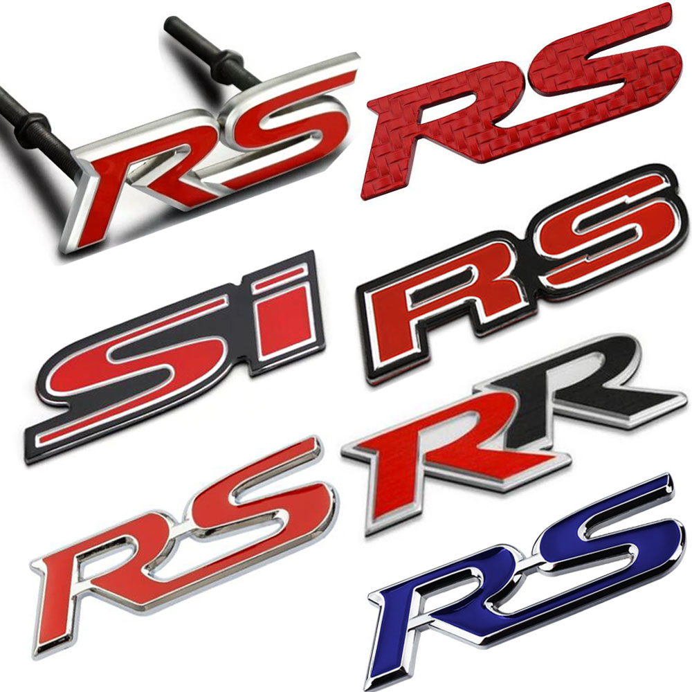 适用于本田RS改装SI中网车标金属运动高性能个性车贴装饰贴划痕贴