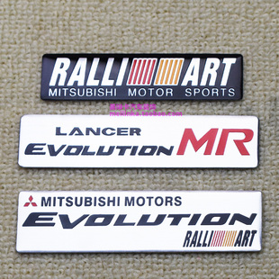 适用于三菱evo拉力赛Rallyart改装EVOLUTION MR叶子板侧标尾标贴