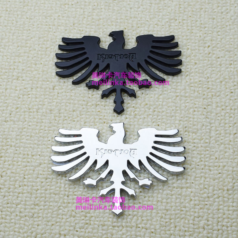 汽车个性凤凰车标老鹰图腾车贴立体金属中网标尾标车身贴装饰贴纸