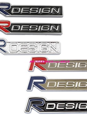 适用沃尔沃改装RDESIGN车贴C30 S80 XC60 XC90 V40 S60 V60尾标贴