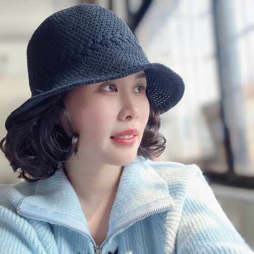 夏季新款帽子假发一体夏季可戴时尚透气渔夫帽逼真自然短卷假发套