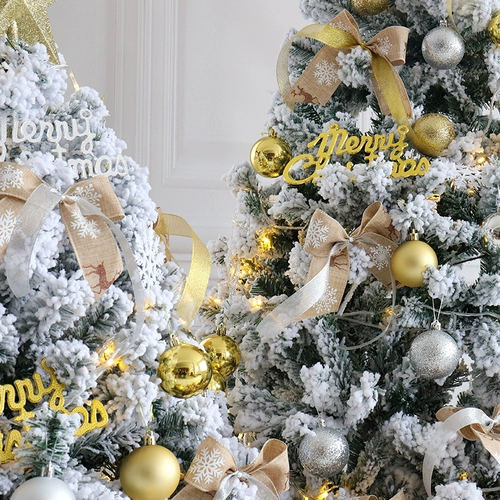 Рождественский креативный декор с бантиком ручной работы, серебряная лента, DIY