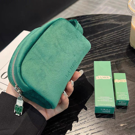 化妆包女2024新款高端便携式海蓝家手提化妆刷收纳包旅行洗漱包袋