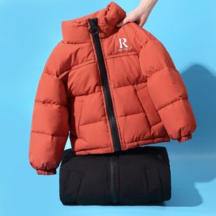 2026立领男童新款短款冬季儿童羽绒服女童外套加厚韩版宽松冬装