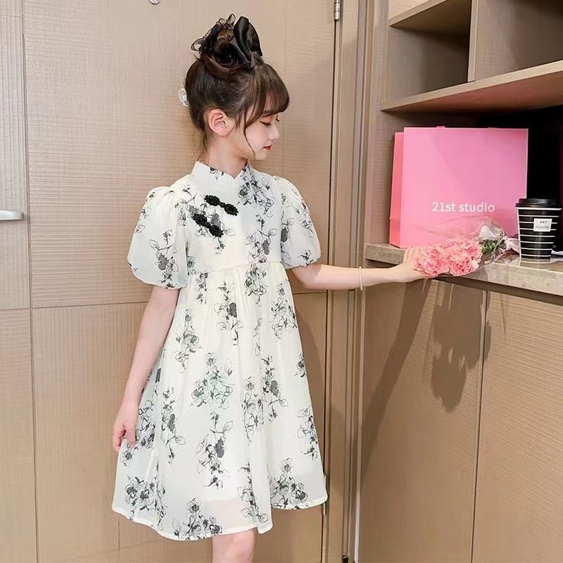 女童连衣裙夏季2026新款儿童新中式夏天裙子旗袍裙女孩夏款公主裙