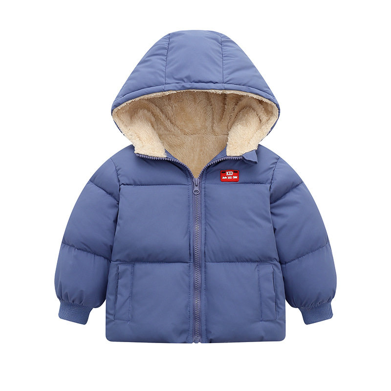 秋冬新款儿童中小童加绒加厚羽绒棉服短款男女童棉衣
