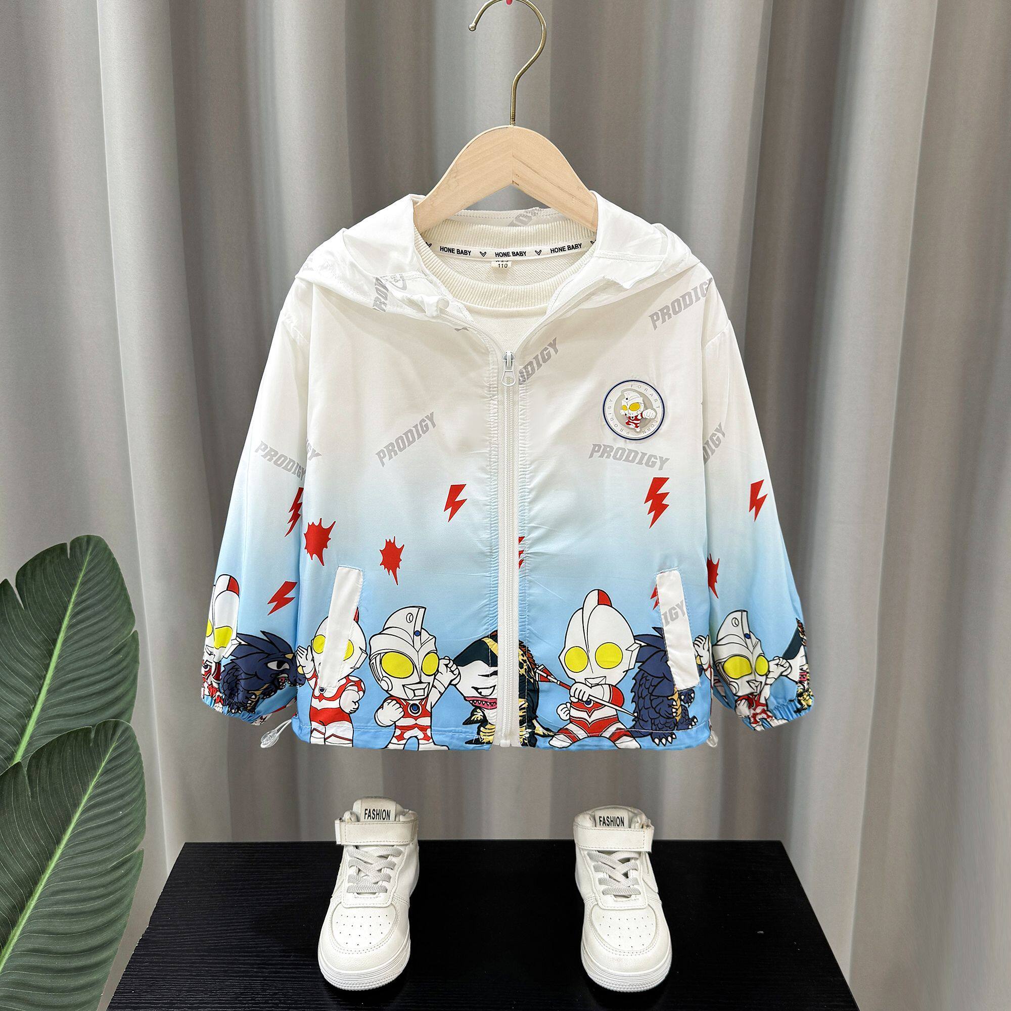 经典奥特曼男童防晒衣夏季薄款原晒服2026新款儿童防紫外线外套潮