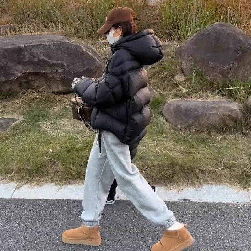 女款羽绒服前短后长短款白鸭绒小个子时尚加厚连帽显瘦新款户外衣