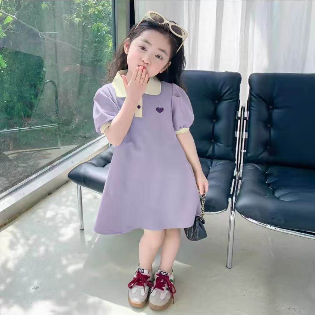女童夏装连衣裙2026新款儿童公主裙洋气女孩夏天POLO裙子宝宝裙子