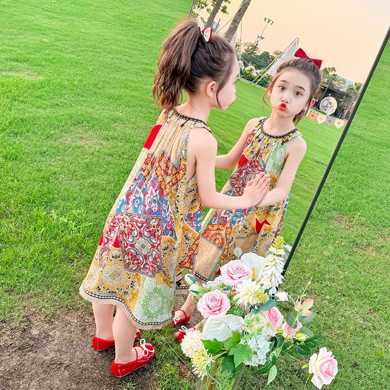 女童连衣裙夏季2026新款儿童洋气沙滩裙女孩宝宝夏装波西米亚裙子