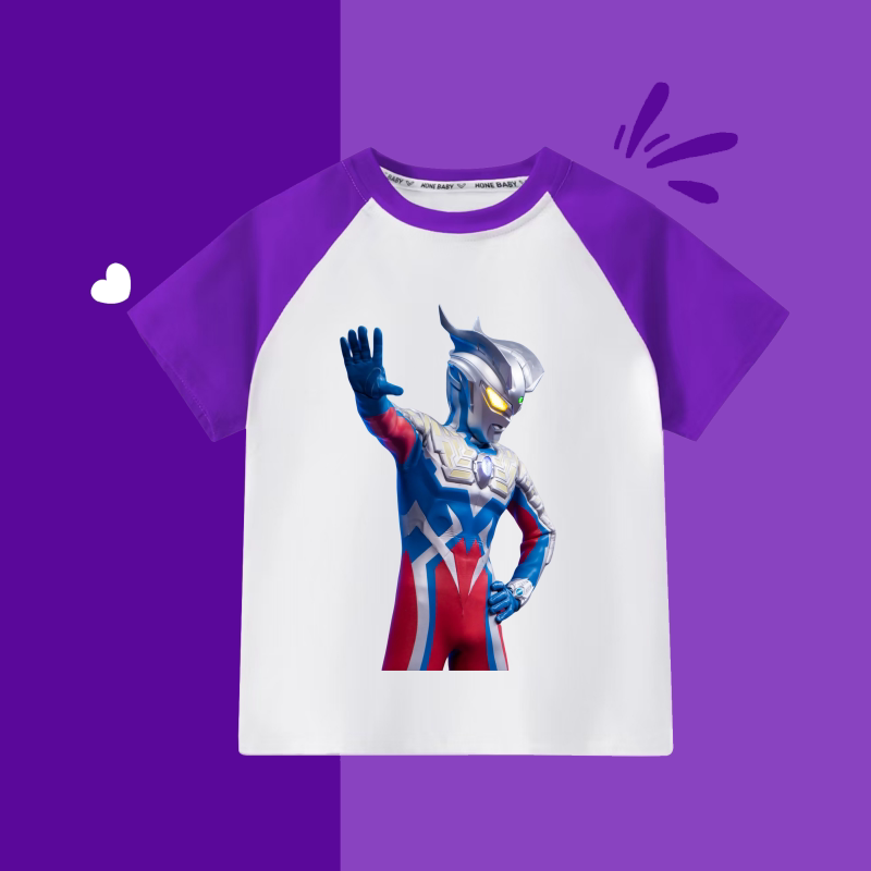 男童短袖T恤夏季夏装奥特曼2023新款男孩半袖儿童纯棉上衣