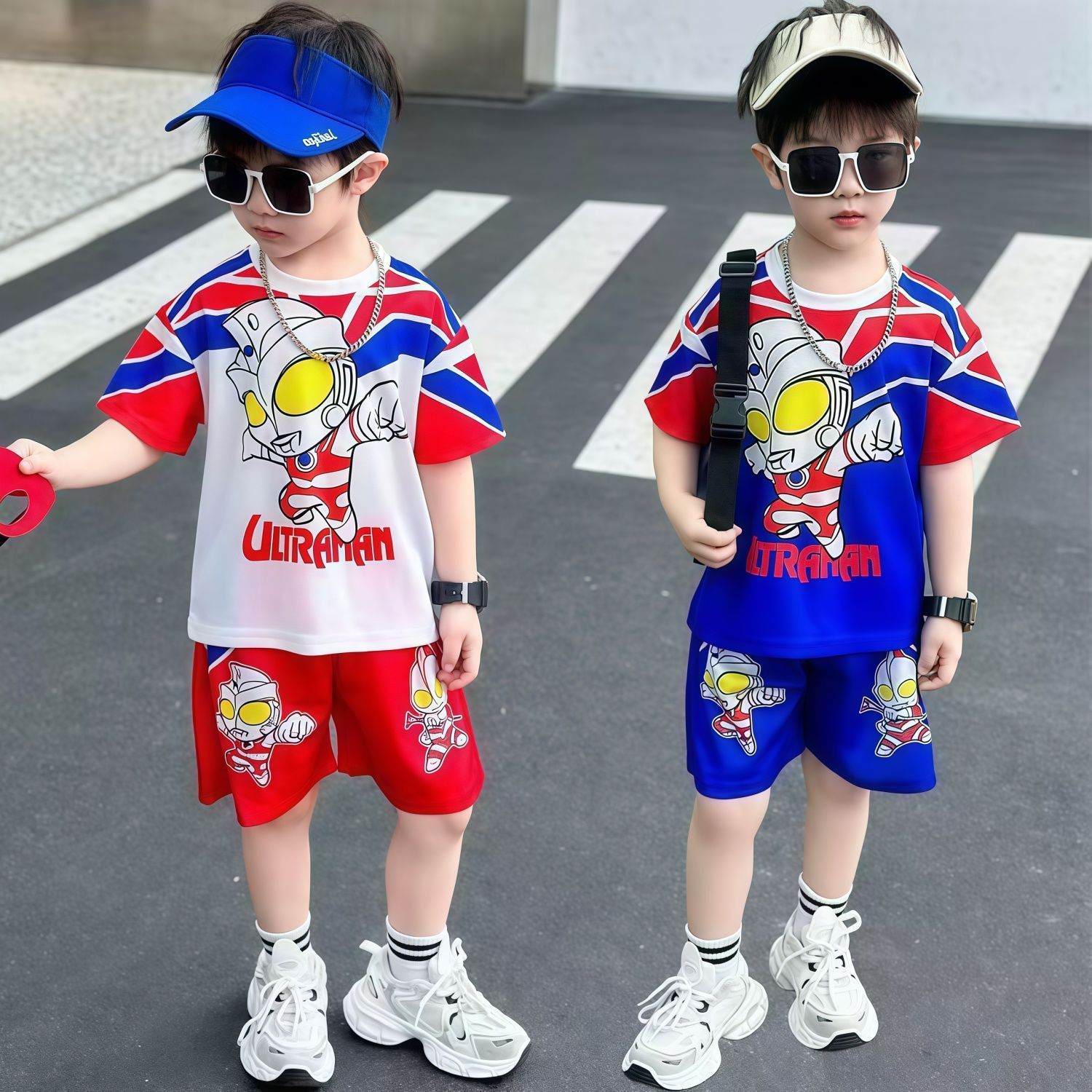 奥特曼衣服套装速干儿童男童t恤短袖痞帅风夏季2026款运动篮球服