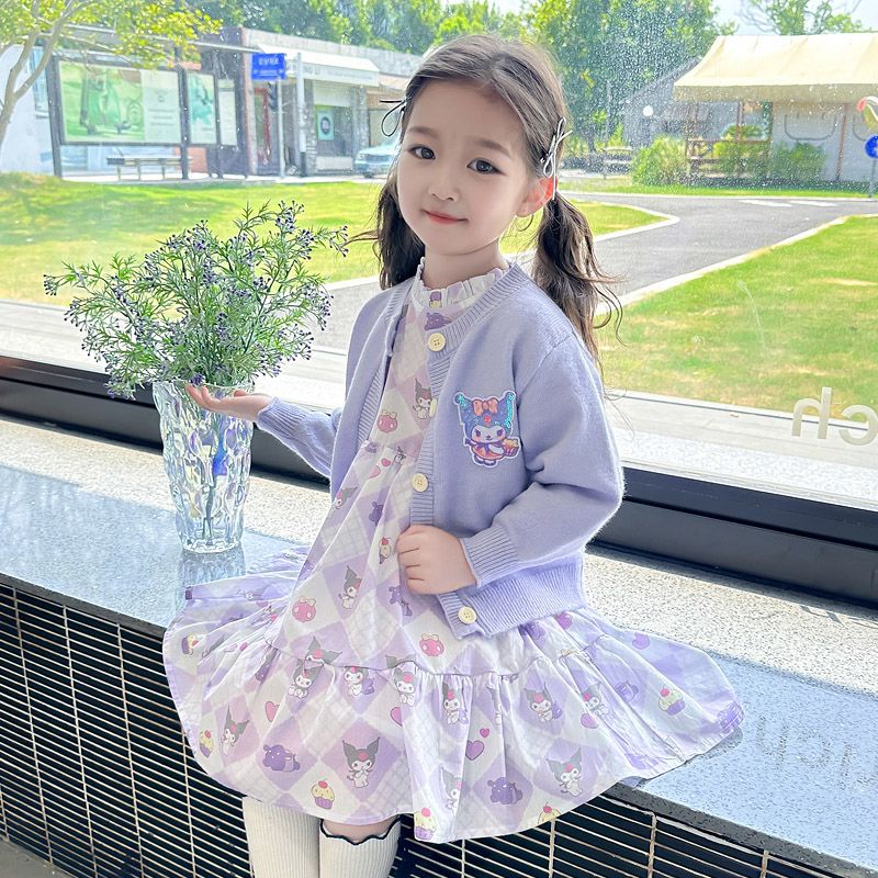 女童连衣裙春秋2026新款洋气儿童春装库洛米衣服女孩春季套装裙子