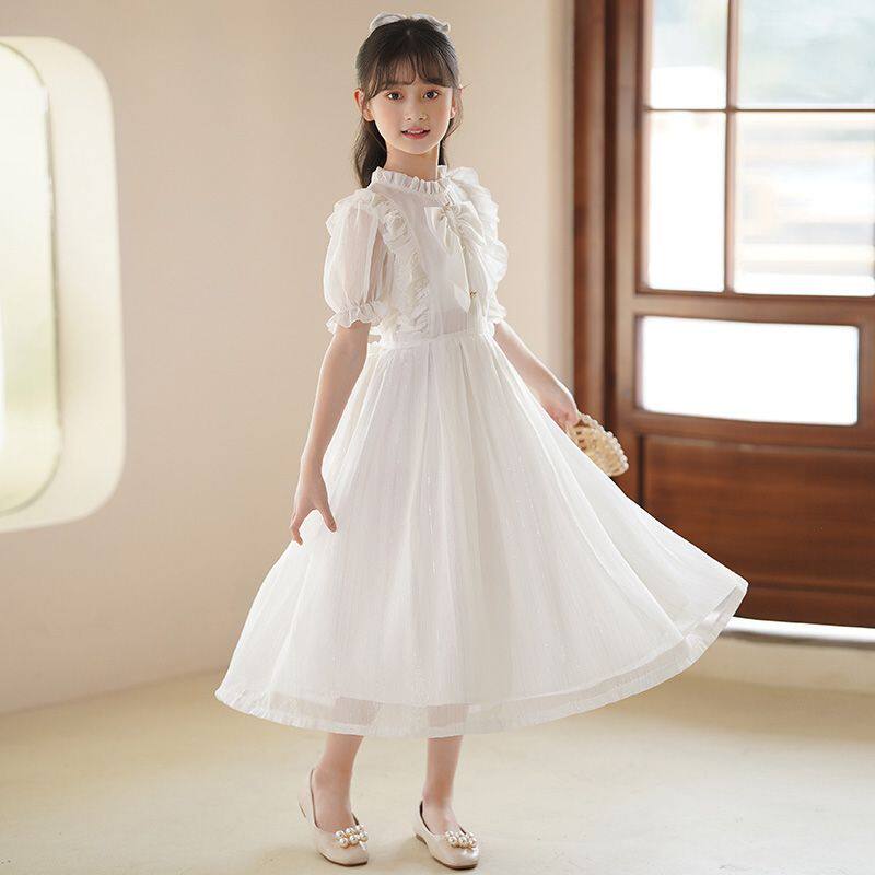 【送赠品】女童连衣裙夏季长款超仙新款公主裙中大儿童礼服韩版短