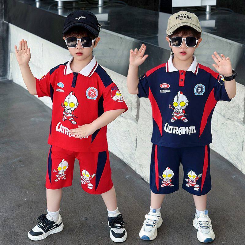 奥特曼衣服短袖套装儿童装宝宝夏季POLO衫男童短裤2026新款帅气潮