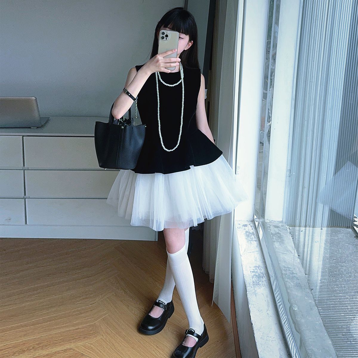 女童夏连衣裙2026新款女大童夏季洋气韩系背心裙夏装公主风蓬蓬裙