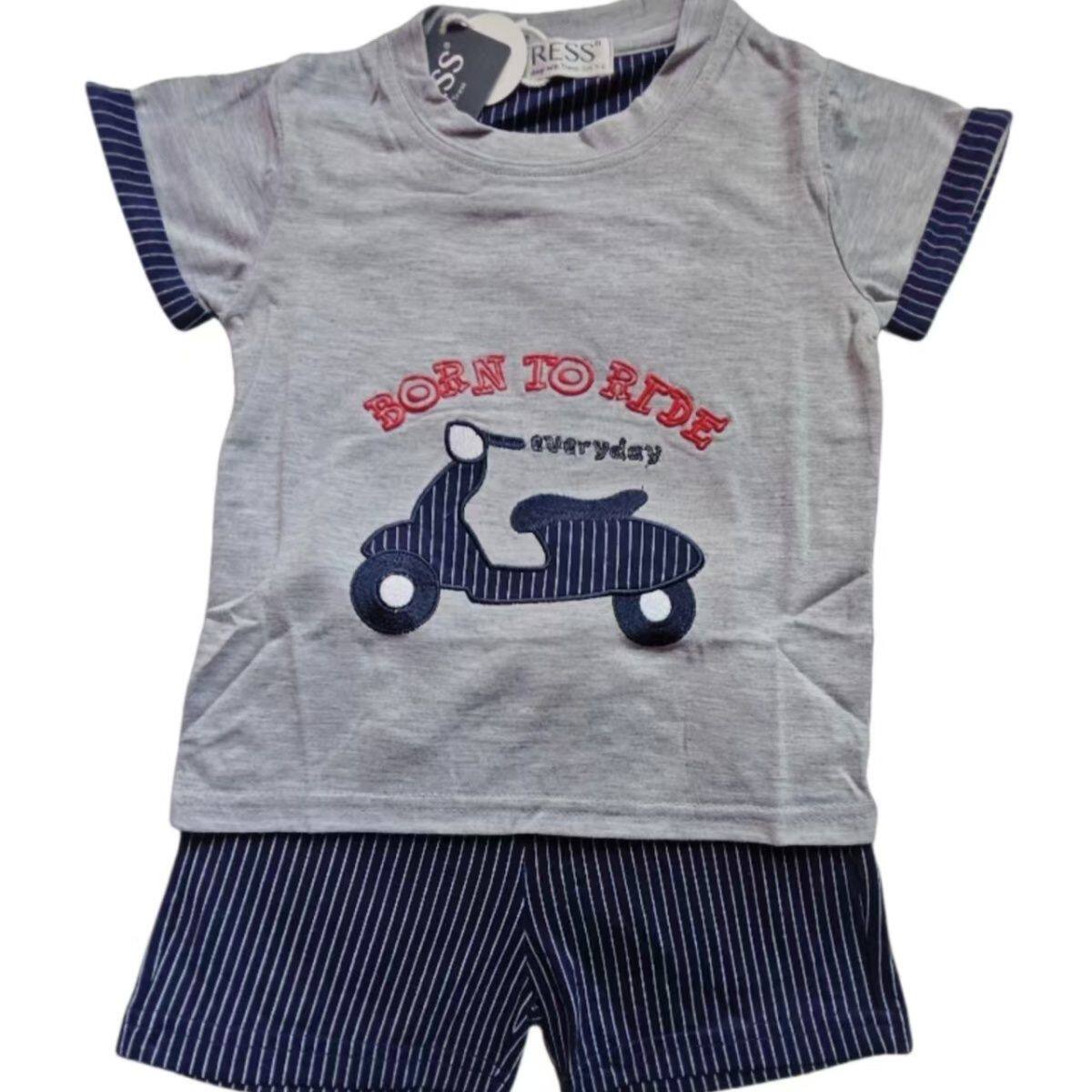 男童套装夏装短袖儿童纯棉衣服贴布卡通幼童短袖短裤半袖