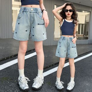 夏季新款女孩牛仔短裤松紧爆款轻奢可爱学生版2026夏天女童牛仔裤