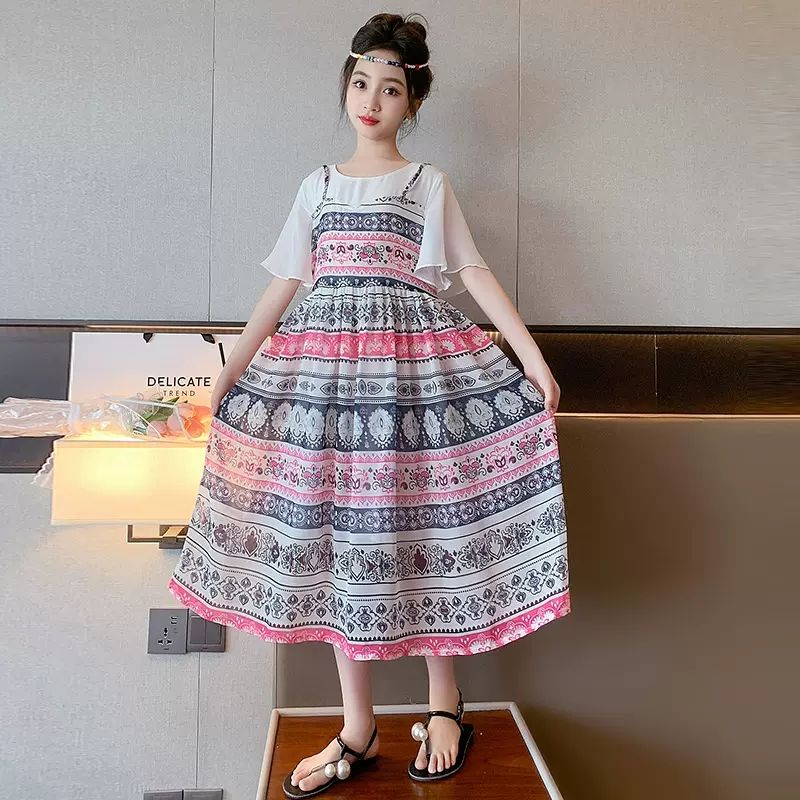 女童夏装连衣裙儿童裙子夏天2024新款洋气大童女孩夏季公主裙