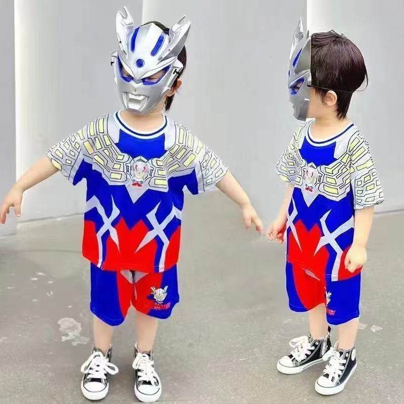 奥特曼男童衣服速干儿童短袖2026新款小童透气夏季两件套套装