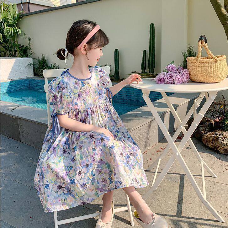 女童夏装连衣裙夏季儿童公主裙子洋气公主风新款小女孩露背童装