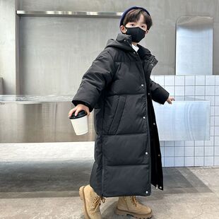 儿童羽绒服男童长款过膝2026新款韩版加厚男孩子保暖外套反季清仓