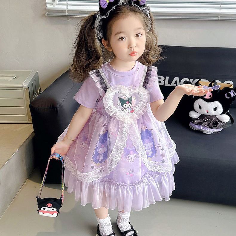 库洛米连衣裙夏季洛丽塔纱裙新款公主裙子女童小女孩儿童洋气2-9