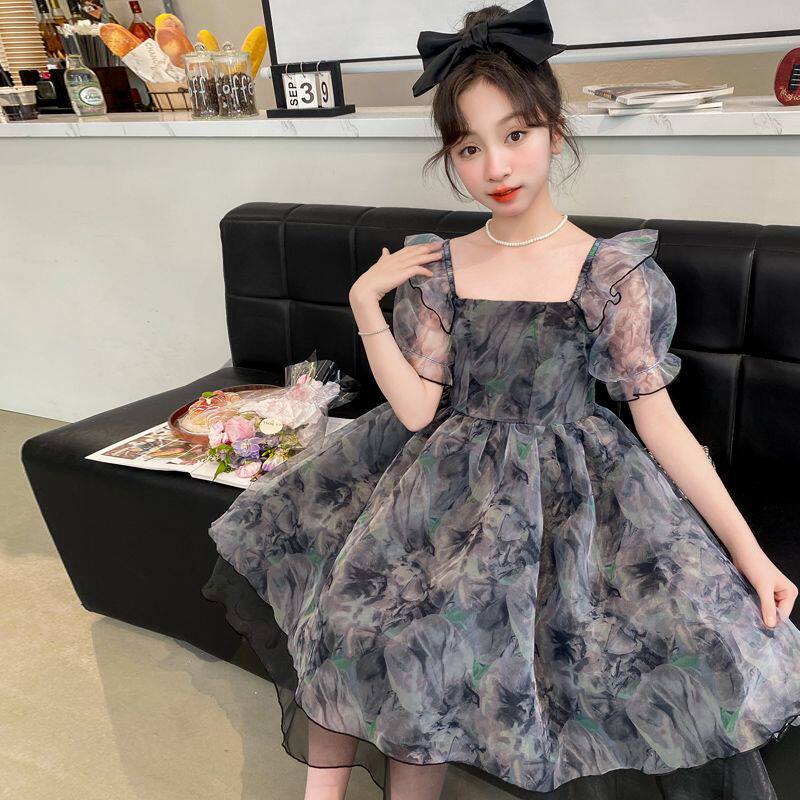 洛丽塔女童公主裙2026新款洋气裙子儿童连衣裙夏装中大童网纱裙子
