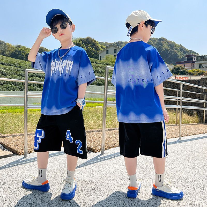 男童篮球速干套装大童夏装男孩帅气夏季夏天儿童装运动球衣两件套