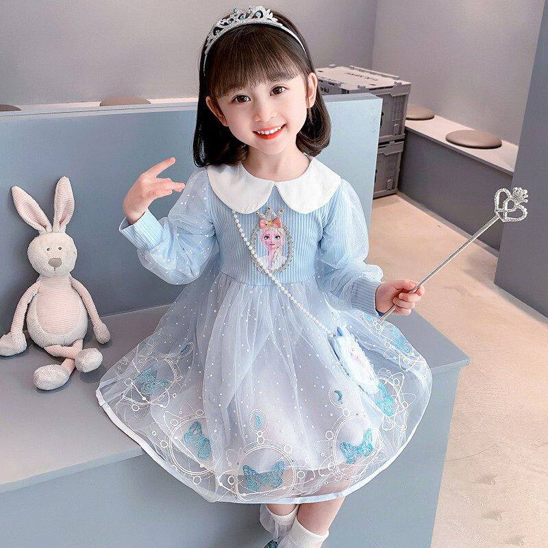 冰雪奇缘爱莎公主裙女童夏装艾沙裙子新款儿童生日礼服连衣裙