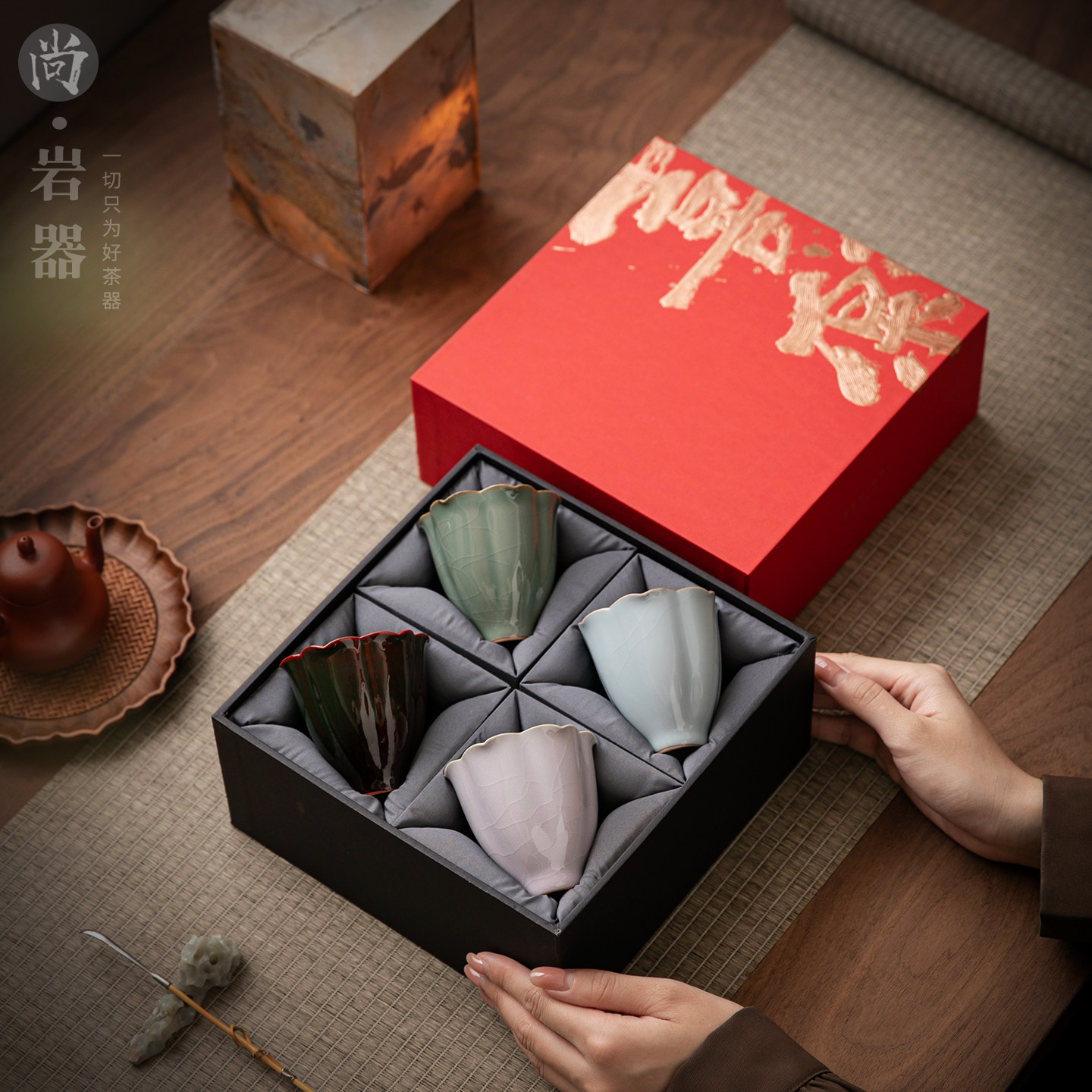 高档精致汝窑茶杯个人专用品茗杯