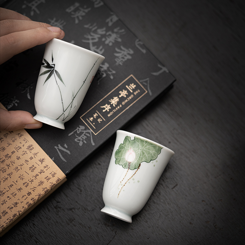 聚香品茗杯家用闻香杯功夫茶杯