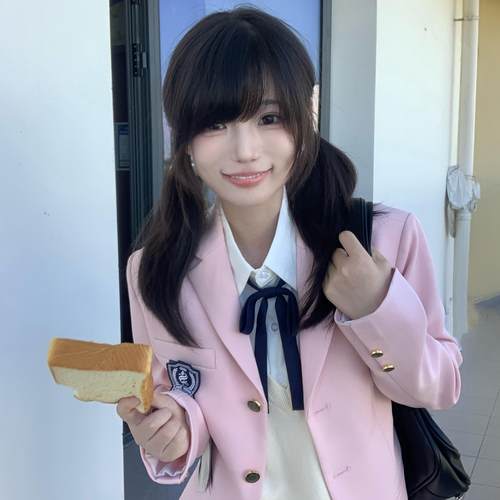 冬季粉色绀色西装外套Lulucake