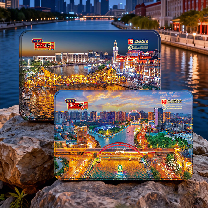 桂发祥十八街480g小铁盒津桥款五谷多味麻花礼盒天津特产伴手礼