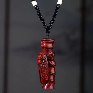 小叶紫檀雕刻龙形挂件文玩木质吊坠礼品木质文玩工艺品手工红木