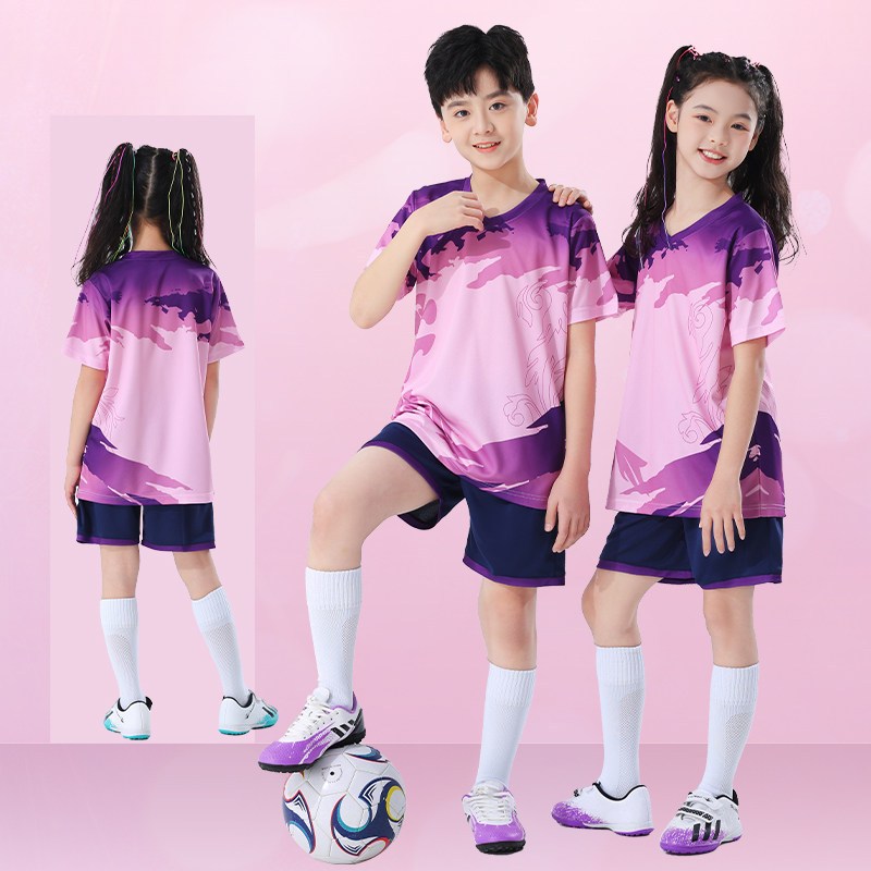 儿童足球服套装定制男女童小学生青少年速干足球衣训练比赛团队服