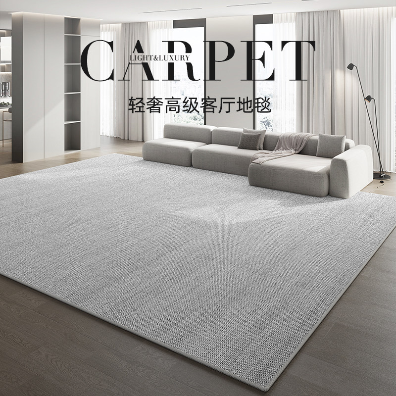 地毯客厅2025新款轻奢高级感沙发地垫免洗可擦灰色茶几毯卧室防水