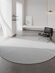 客厅地毯圆形椅垫2025新现代简单卧室床边地垫无护理室内防水