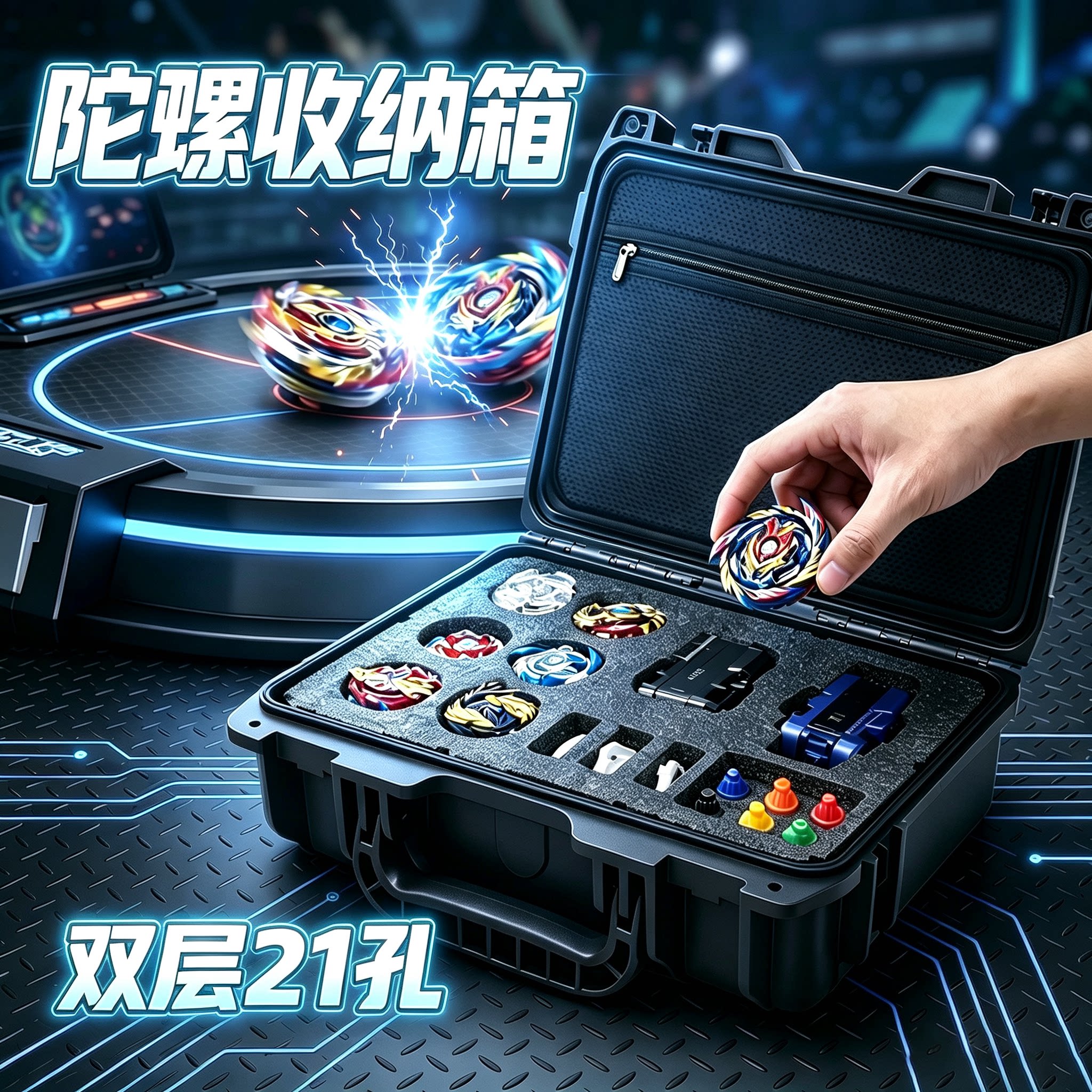 陀螺收纳盒箱beybladex收纳盒