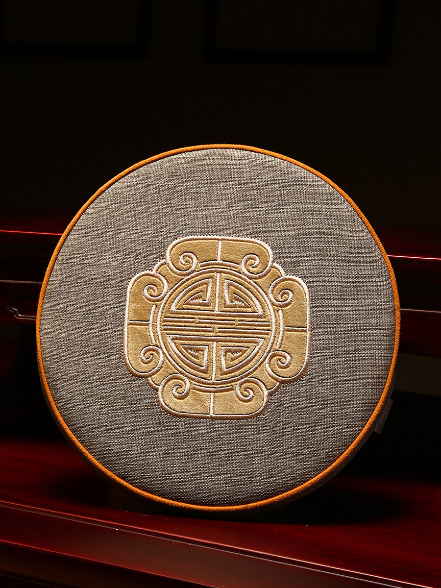 新中国风鼓凳垫,餐桌茶椅垫,红木扶手椅,太师椅,坐垫,简约现