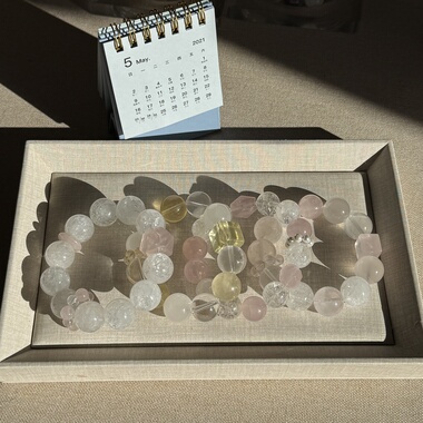 特价一图一物·大卡系列·天然水晶手串粉晶黄水白水阿塞默认微瑕