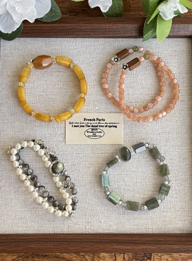 原创·一图一物·月光石金虎眼星辉骨干手串合集·旺财好运爱情