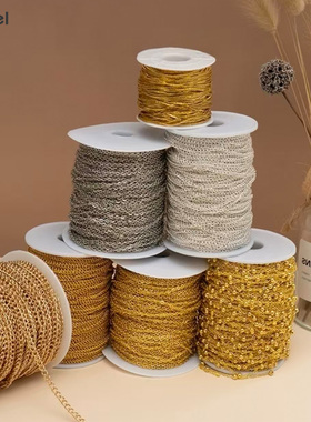 14K包金链子细链条O字链延长链手工diy材料手链项链包包多种配件