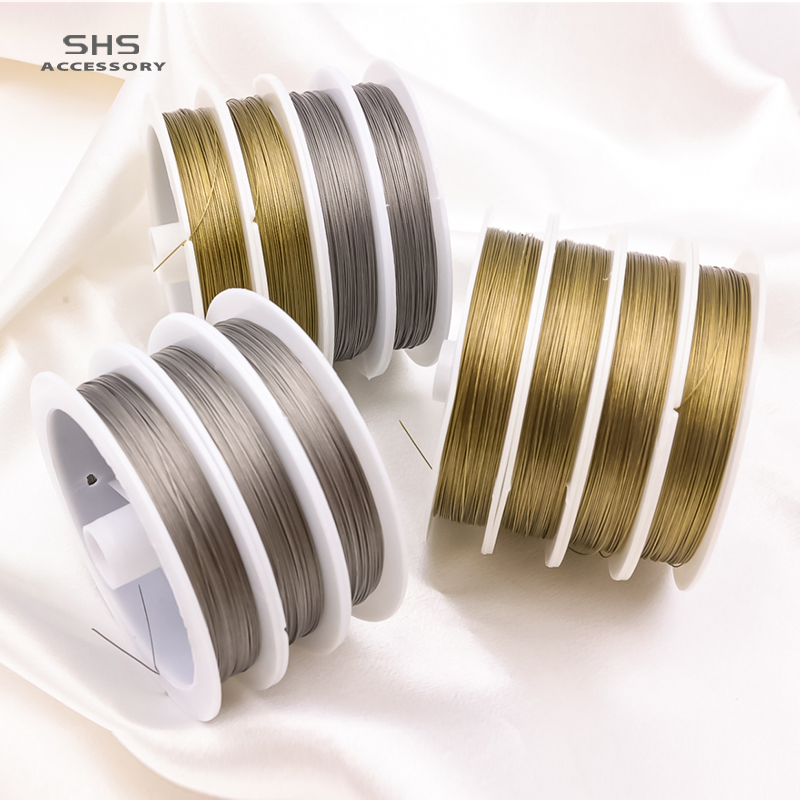 保色钢丝线串珠工具手链引线针珠宝饰品文玩手串DIY饰品配件材料